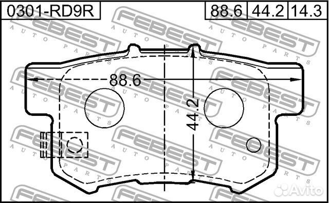 Колодки тормозные задние