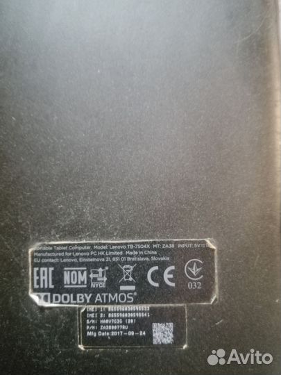 Планшет lenovo вт 7504х