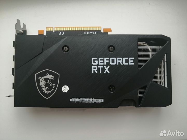 Видеокарта MSI GeForce RTX 3060 ventus 2X 12G OC