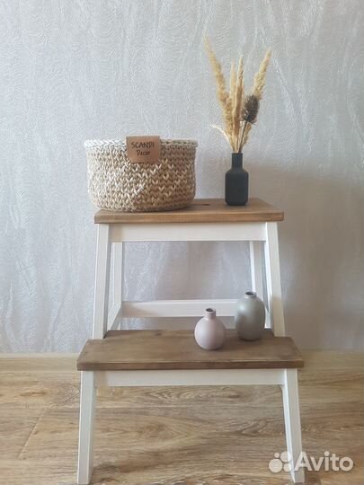 Корзина из джута с узором 