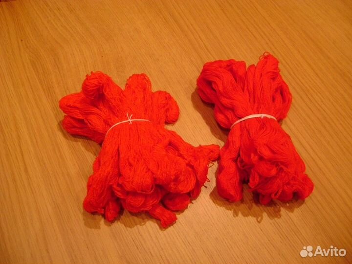 Красные нитки, акрил, для вышивки