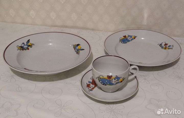 Набор детской посуды СССР