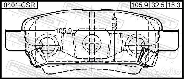 Колодки тормозные задние mitsubishi lancer CS