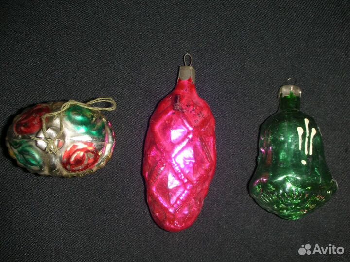 Ёлочные игрушки, 14 штук, СССР