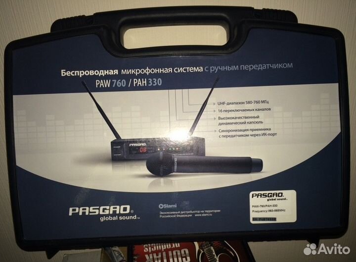 Микрофон Вокальный Радио Проф Pasgao PAW760/PAH330