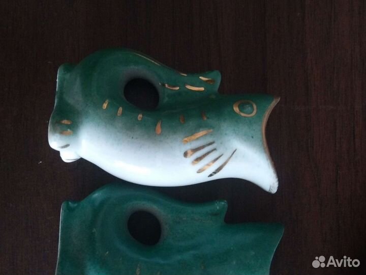 Набор посуды рыбки, зелёный, 7 предметов