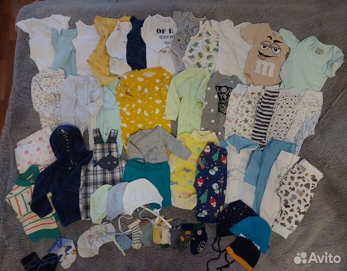 Одежда для новорождённого большой пакет(56-68)
