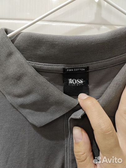 Поло hugo boss серое оригинал (М)