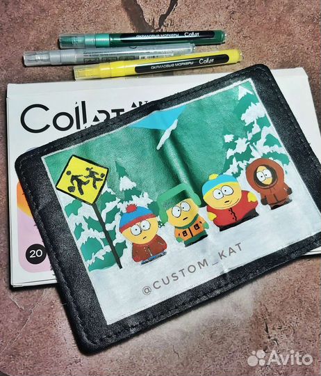 Обложка на паспорт ручная роспись