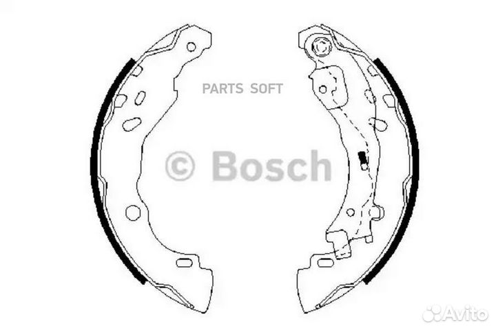 Bosch 0986487690 Колодки тормозные барабанные