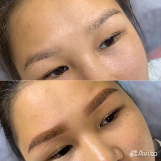Перманентный макияж татуаж бровей