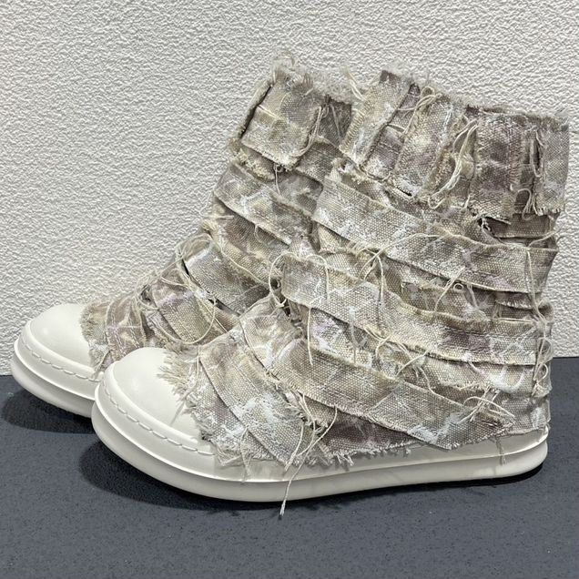 Кеды Rick owens ramones distressed high 26ss