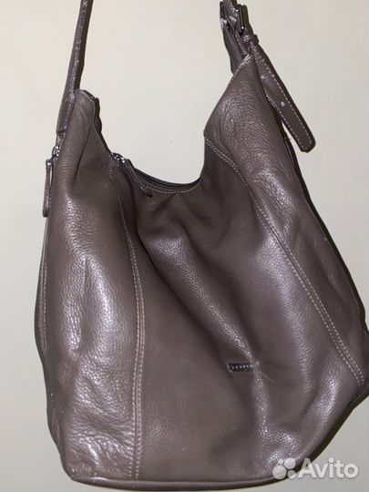 Кожаная сумка хобо