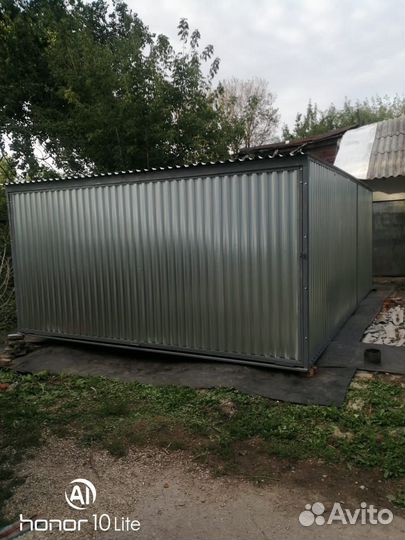 Гараж-ракушка из волнового профиля