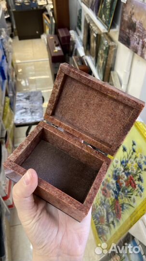 Шкатулка из натурального камня Авантюрин