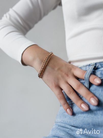 Браслет позолоченный из серебра 925 пробы, р. 20