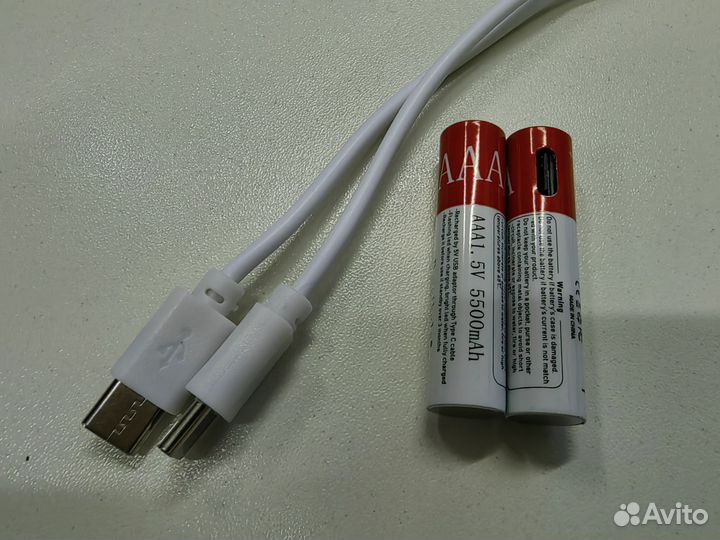 Аккумуляторная батарея AAA 1,5В; 5500 мАч Type-C