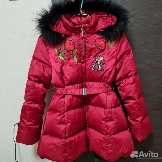 Пуховик для девочки 140