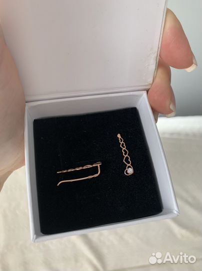 Золотые серьги каффы