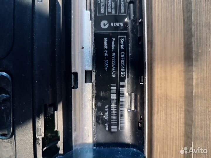 Ноутбук HP pavilion dv6 3080er на запчасти