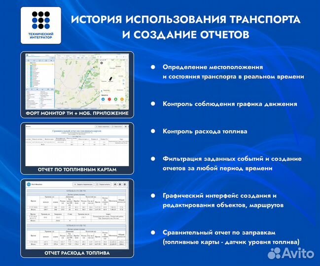 Глонасс GPS трекер контроль топлива температур