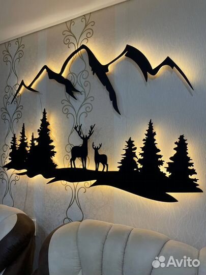 Декоративное панно с подсветкой