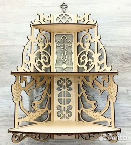 Полка для икой, иконостас угловой