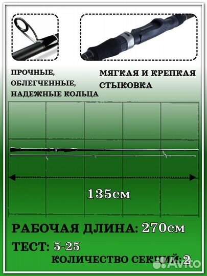 Удилище спин. Maximus zircon 27ML 2,7m 5-25g