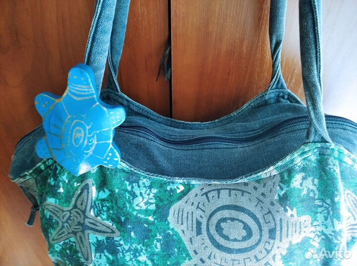 Cумка женская джинсовая пляжная, шопинг текстиль