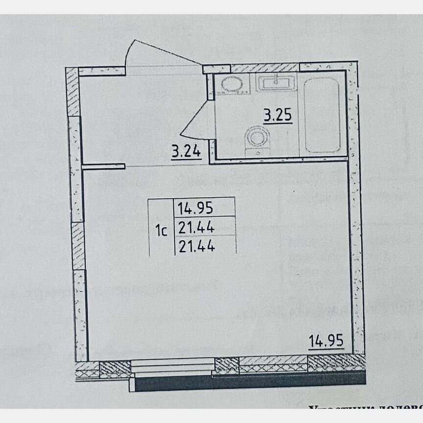 Апартаменты-студия, 21,4 м², 13/13 эт.