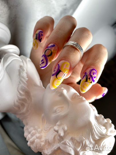 Маникюр наращивание ногти гель-лак покрытие дизайн