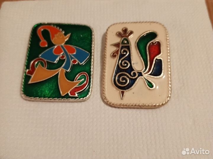 Брошки СССР эмаль