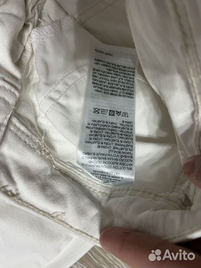 Джинсы белые клеш s