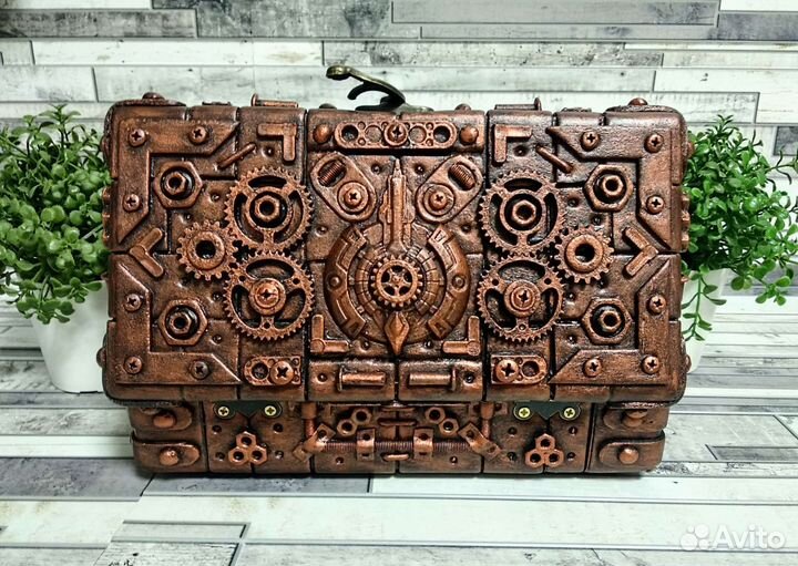 Шкатулка-купюрница стимпанк