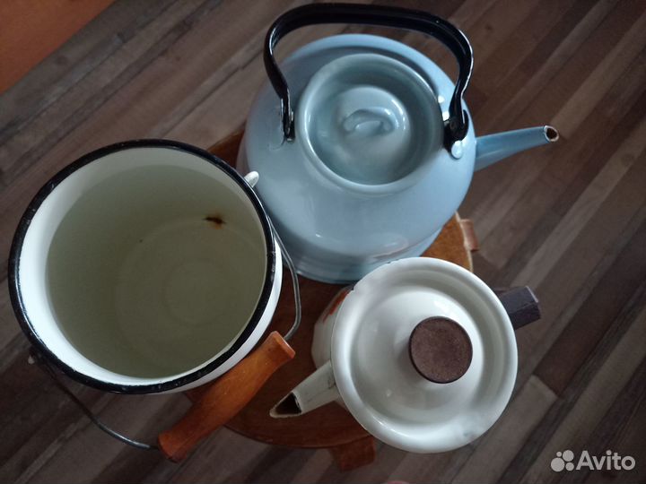Эмалированная посуда СССР бидоны кофейник чайник