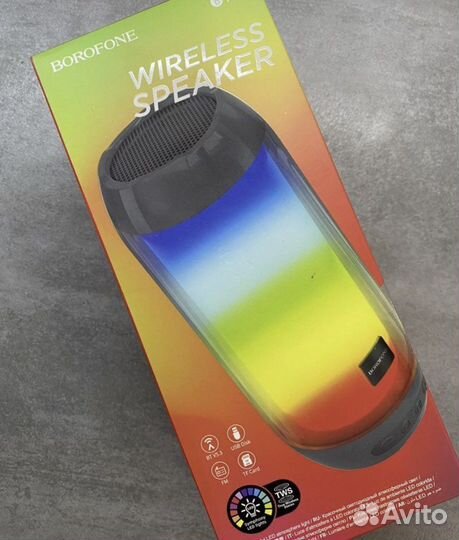 Портативная колонка borofone светомузыка