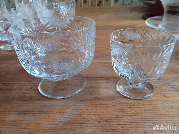 Фужеры и рюмки хрустальные СССР