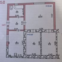 3-к. квартира, 65,5 м², 1/1 эт.