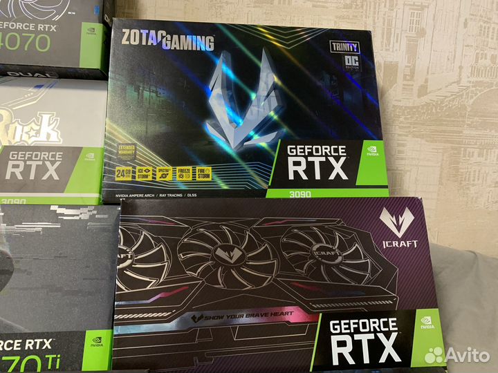 Коробки от видеокарт RTX