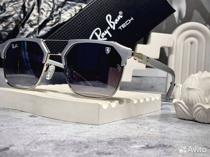 Очки Ray Ban Clubmaster зеркальные