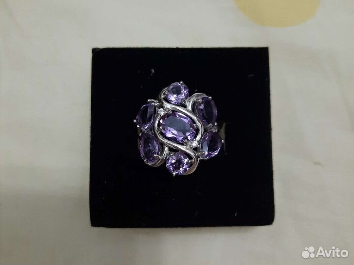 Комплект серебряный с аметистом