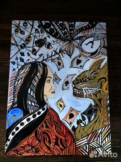 Картина холст акрил