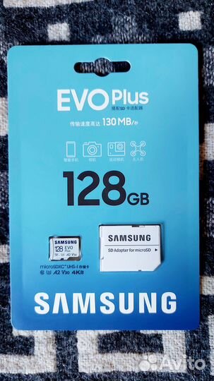 Карта памяти microSD Samsung Evo Plus 128 Gb