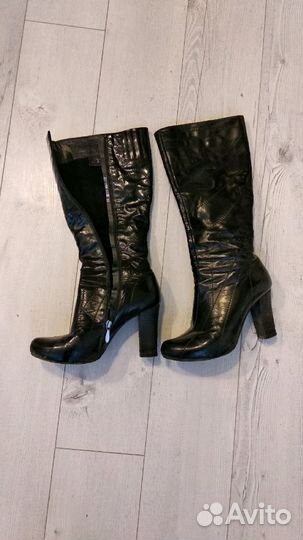 Сапоги кожаные 37-38рр