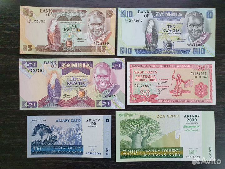 Банкноты - Африка - UNC / отличное состояние