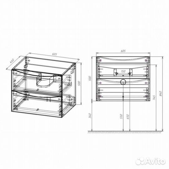 Мебель для ванной Vincea Mia MC600 белый глянец Black