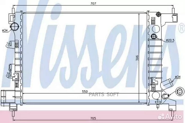 Радиатор охлаждения двс chevrolet aveo (2011) 1.2