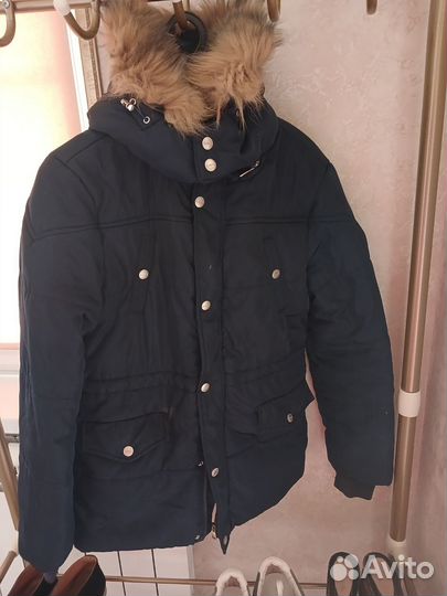 Мужская зимняя парка с натуральным мехом