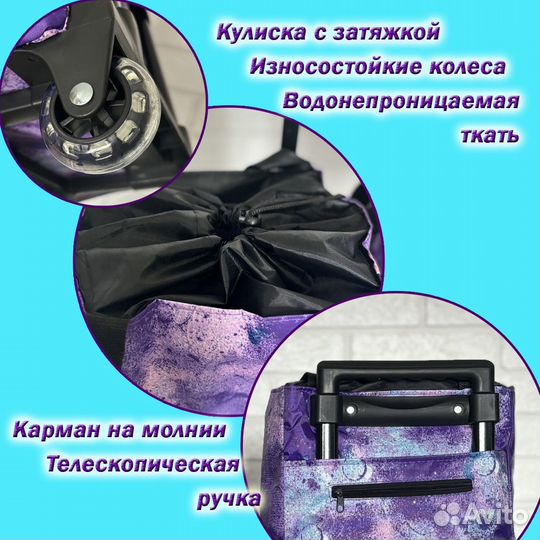 Сумка на колесиках для магазина