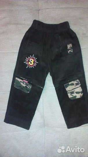 Брюки вельветовые и джинсовка на 2-3 года